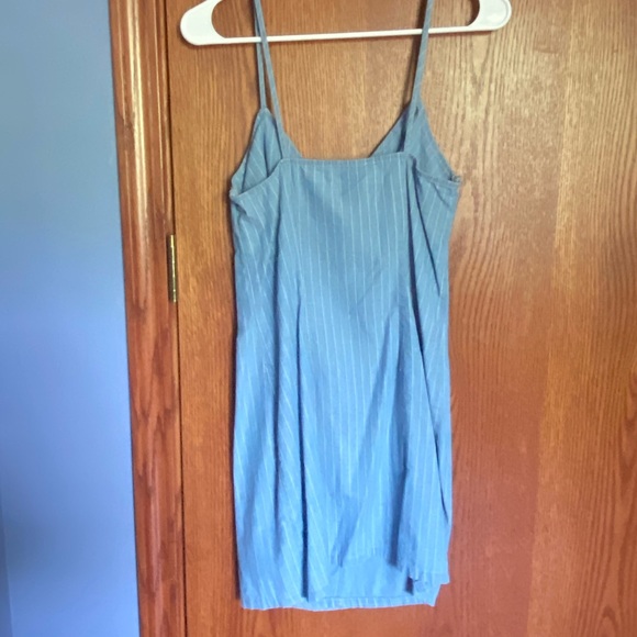 Topshop Blue Stripe Wrap Dress - Picture 8 of 9